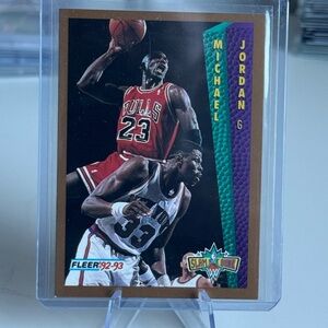 1993 Fleer Michael Jordan NBA Slam Dunk champions.
